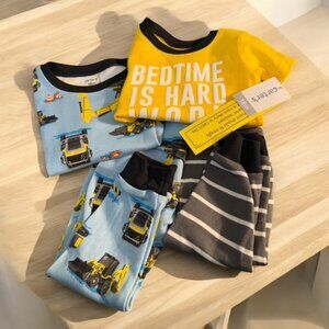 Carters TWO Pair of Snug Fit Pajamas Construction Theme Size 18 months New